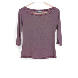 ModCloth Bateau So Beautiful 3/4‎ Sleeve Stripe Top Size Small